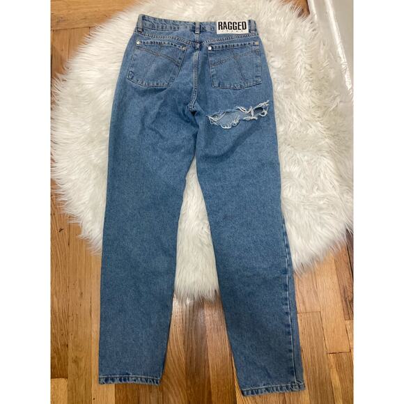 The RAGGED priest jeans size 28 made in turkey butt cut opening blue mom jean - Picture 4 of 7